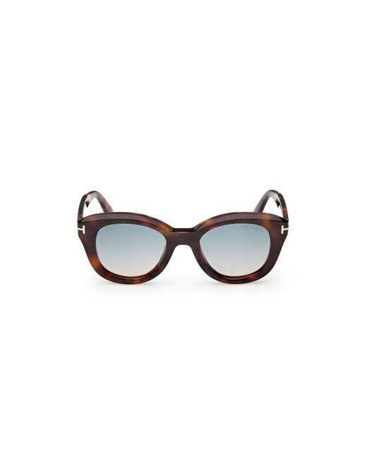 Tom Ford Black Ft1344 Nika-02 53P Sunglasses Acetate Round Normal