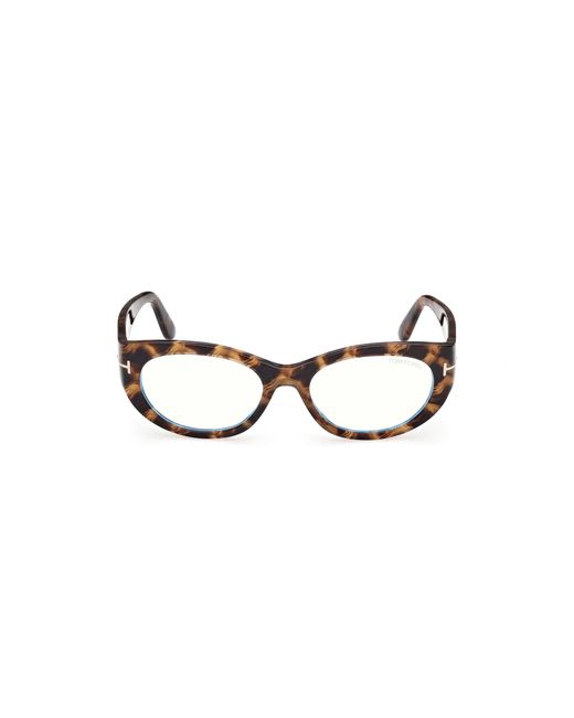 Tom Ford Black Ft6133-B 055 Optical Frames Acetate Round Normal