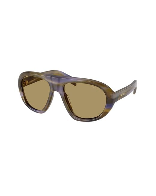 Prada Black Pr C05S 23G70G Sunglasses Acetate Geometric Normal