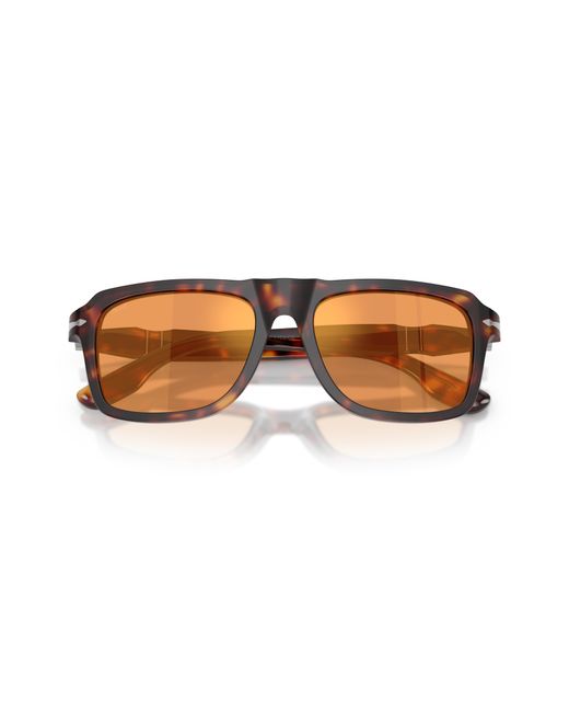 Persol Black Po8002S 24/3L Sunglasses Acetate Squared Mirror for men