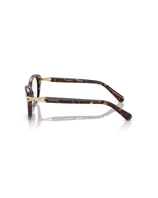 Swarovski Black Sk2032 1002 Optical Frames Acetate Pillow Normal