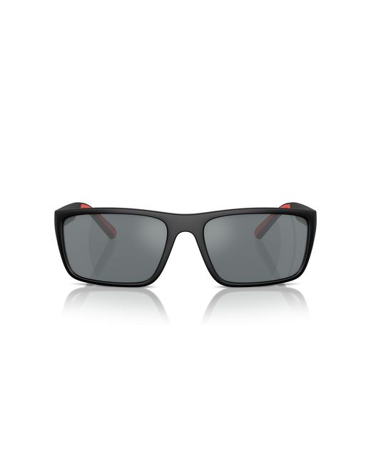 FERRARI SCUDERIA Black Fz6003U 504/6G Sunglasses Injected Squared Mirrored Mirror for men