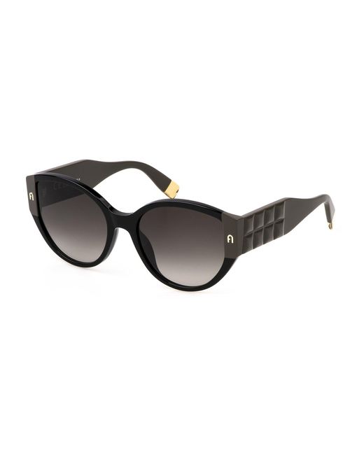 Furla Black Sfu784 700 Sunglasses Acetate Smoke Butterfly Normal Shaded