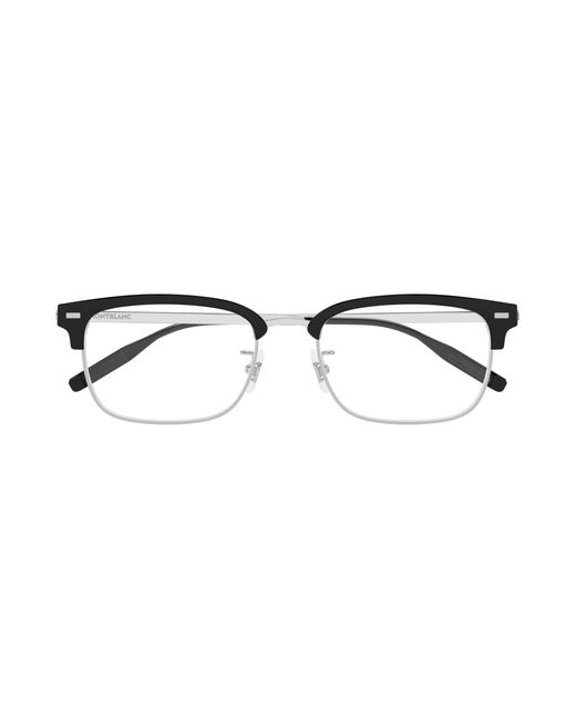 Montblanc Black Mb0493Oj 002 Optical Frames Metal Transparent Squared for men
