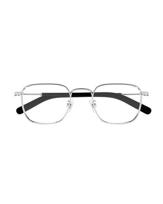 Montblanc Black Mb0389O 002 Optical Frames Metal Transparent Squared for men