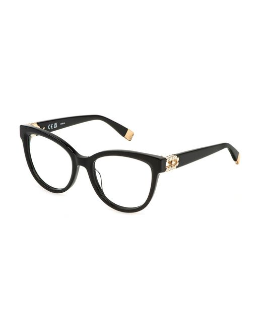 Furla Black Vfu864S 700S Optical Frames Acetate Butterfly