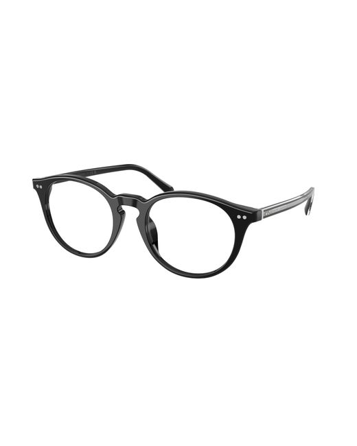 Ralph Lauren Black Rl6263U 5001 Optical Frames Acetate Transparent Round Normal for men