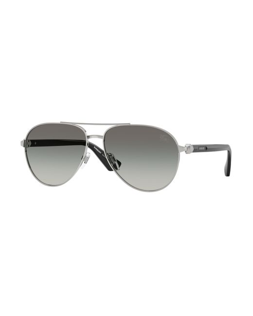 Burberry Black Be3167 100511 Sunglasses Metal Pilot Normal Shaded for men