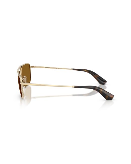 Burberry Black Be3170 110983 Sunglasses Metal Pilot Polarized for men
