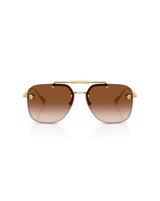 Versace Black Ve2296 100213 Sunglasses Metal Squared Normal Nuanced