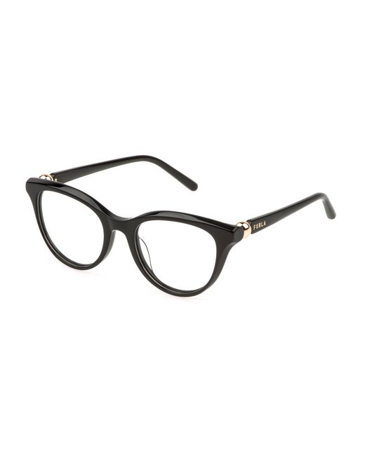Furla Black Vfu877 700 Optical Frames Acetate Butterfly