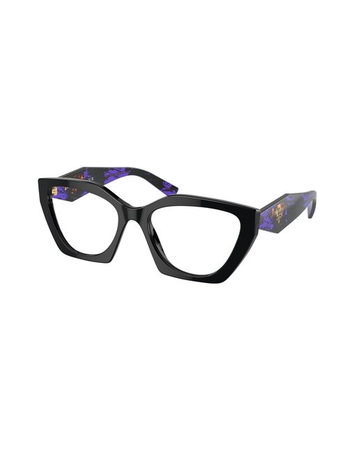 Prada Black Pr 09Yv 19S1O1 Optical Frames Acetate Geometric Normal