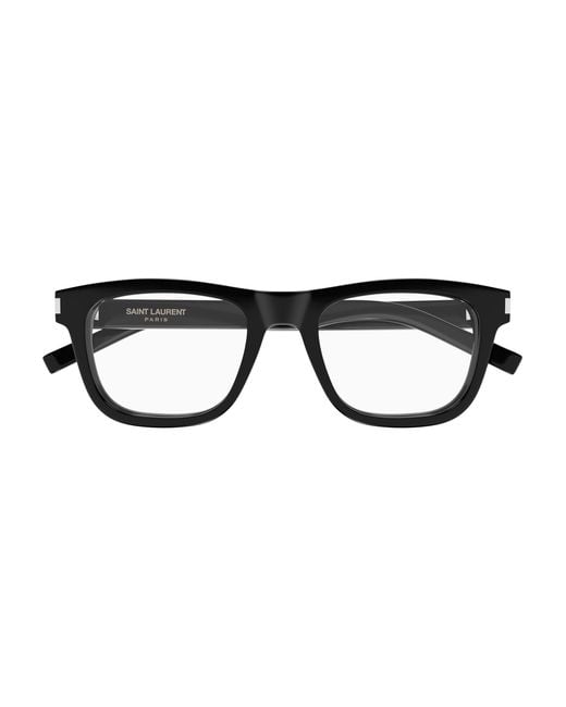 Saint Laurent Black Sl 819 Opt 001 Optical Frames Acetate Transparent Squared