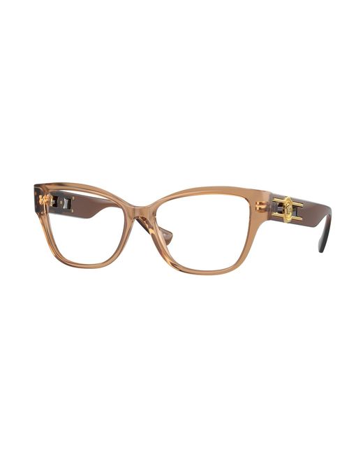 Versace Black Ve3347 5436 Optical Frames Acetate Transparent Pillow Normal