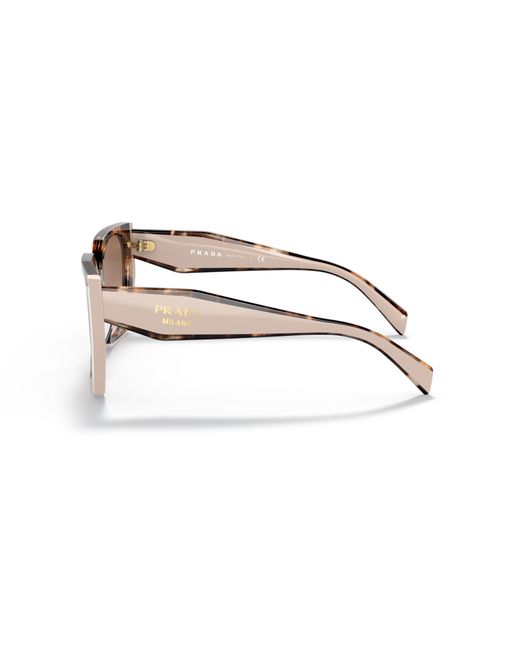 Prada Black Pr 15Ws 01R0A6 Sunglasses Acetate Squared Normal Shaded