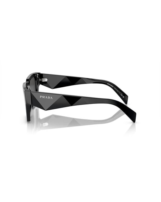 Prada Black Pr A06S 16K08Z Sunglasses Acetate Pillow Normal for men