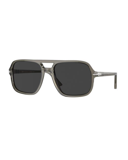 Persol Black Po3328S 110348 Sunglasses Acetate Pilot Polarized Anti-Glare for men