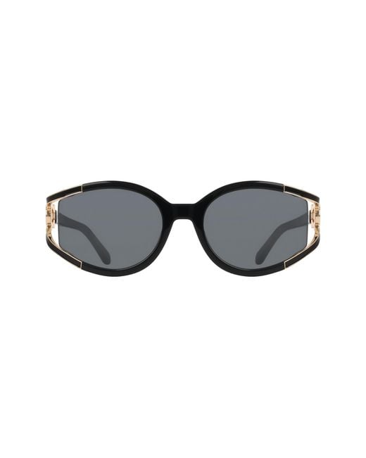 Ferragamo Black Sf2111S 001 Sunglasses Acetate Round Normal