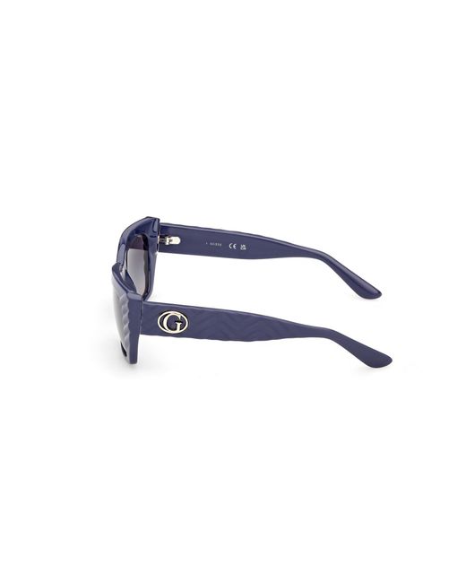 Guess Black Gu00254 90B Sunglasses Injected Smoke Squared Normal