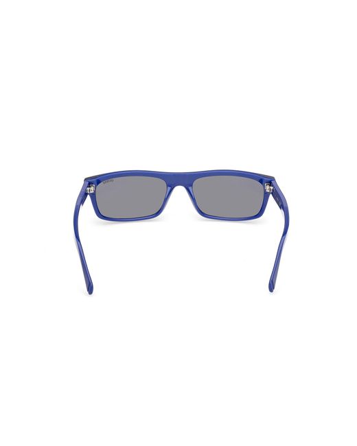 Guess Blue Gu00276 90A Sunglasses Injected Smoke Squared Normal for men