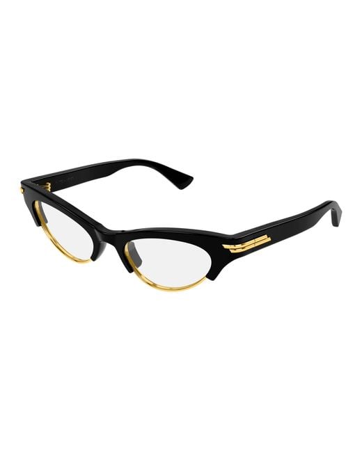 Bottega Veneta Black Bv1431S 009 Sunglasses Acetate Transparent Cat Eye