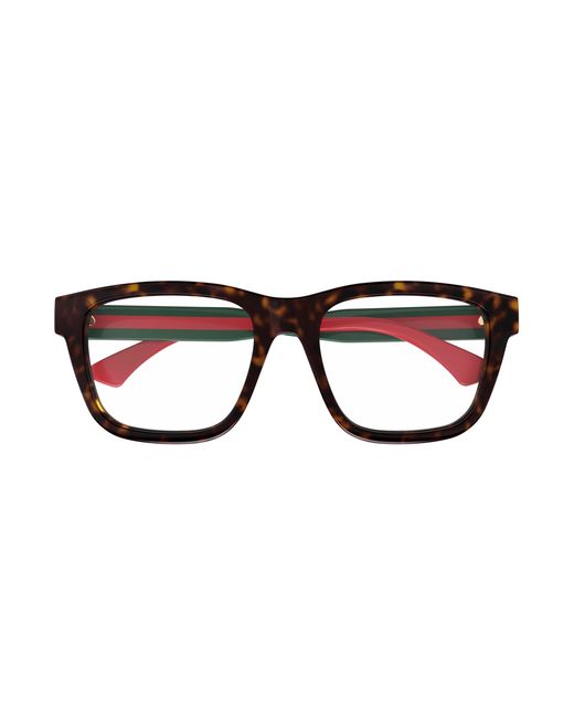 Gucci Black Gg1870O 002 Optical Frames Acetate Transparent Squared for men