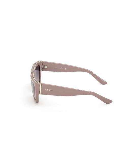 Guess Black Gu00293 57B Sunglasses Injected Smoke Squared Normal