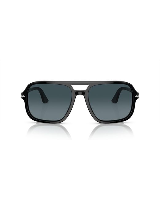 Persol Black Po3328S 95/S3 Sunglasses Acetate Pilot Polarized Shaded for men