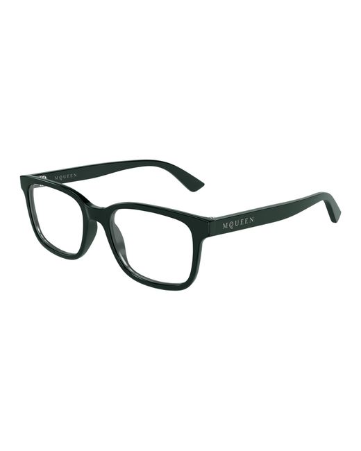 McQueen Black Am0541O 009 Optical Frames Acetate Transparent Squared for men