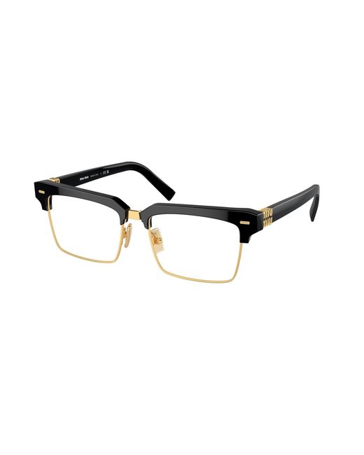 Miu Miu Black Mu 11Xv 16K1O1 Optical Frames Acetate Squared Normal