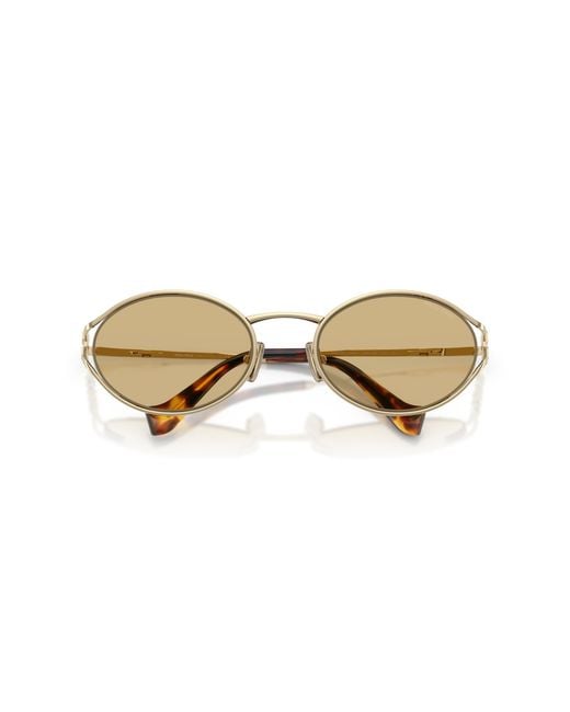 Miu Miu Black Mu 52Ys Zvn10R Sunglasses Metal Round Normal