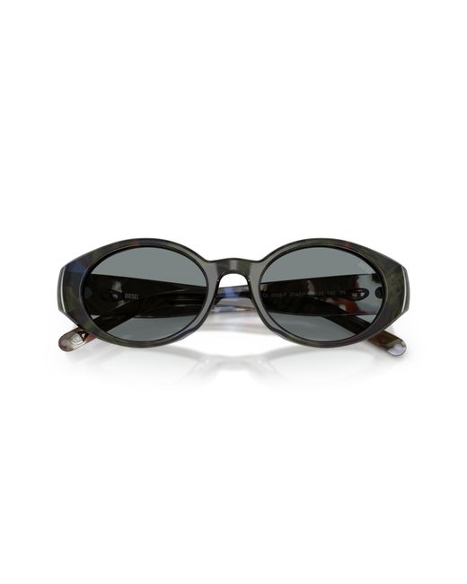 DIESEL Black Dl2008U 2042/1 Sunglasses Acetate Round Normal