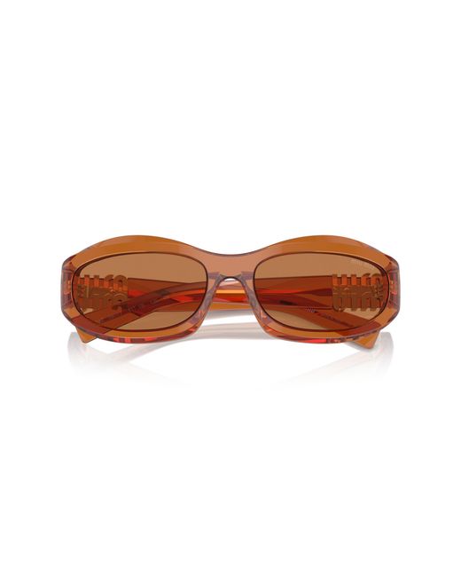 Miu Miu Black Mu 14Zs 15T10I Sunglasses Acetate Geometric Normal