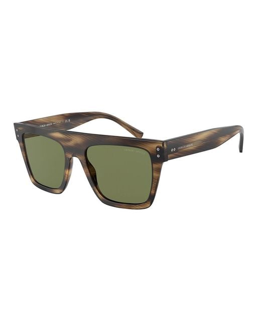 Giorgio Armani Green Ar8177 54092A Sunglasses Acetate Geometric
