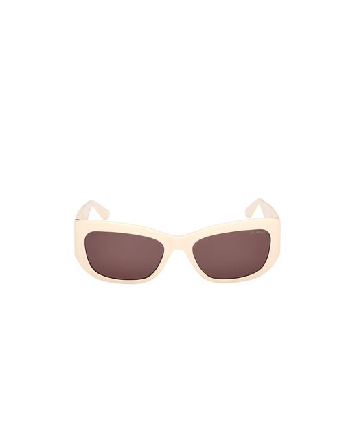 Guess White Gu00253 25Y Sunglasses Injected Squared Normal