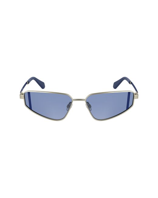Calvin Klein Black Ckj25200S 718 Sunglasses Metal Cat Eye Normal