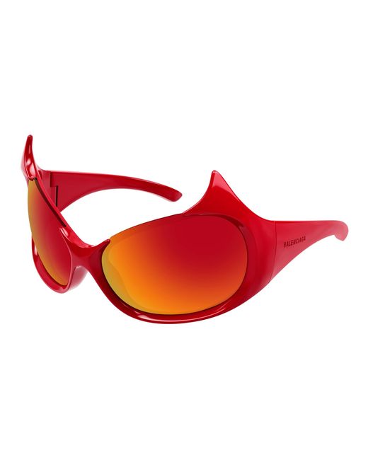 Balenciaga Bb0284S 004 Sunglasses Bio-Inject Mask Mirrored