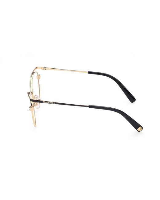 DSquared² Black Dq5333 032 Optical Frames Outlet Metal Cat Eye