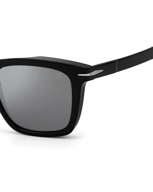 David Beckham Black Db 7000/S 807/T4 Sunglasses Acetate Squared Normal Mirror for men