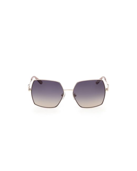 Guess Black Gu00285 59W Sunglasses Metal Squared Normal