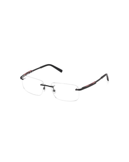 Timberland Black Tb50075 002 Optical Frames Metal Squared Normal for men