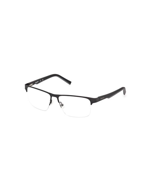 Timberland Black Tb50030 002 Optical Frames Metal Squared Normal for men