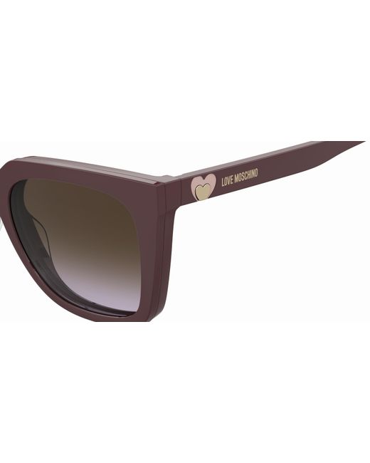 Moschino Black Mol055/Cs 0T7/Qr Sunglasses Plastic Squared Normal Shaded