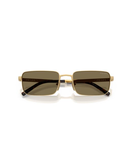 Prada Black Pr D54S 24J90F Sunglasses Metal Squared Normal for men