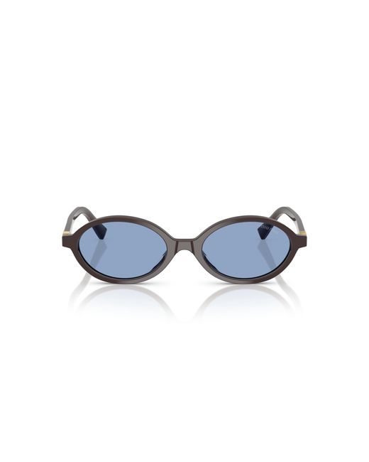Miu Miu Black Mu 04Zs 22C60O Sunglasses Acetate Round Normal