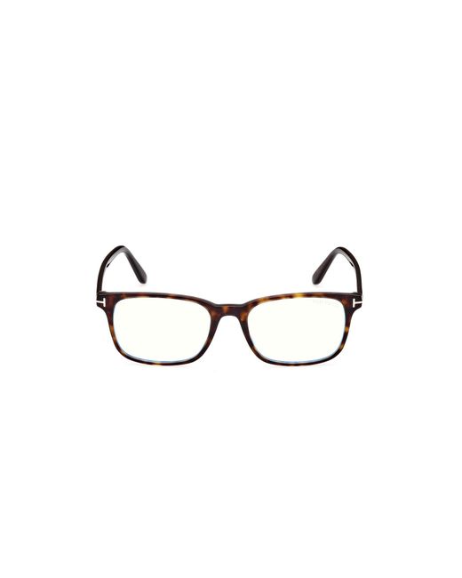 Tom Ford Black Ft5831-B 052 Light Blocking Glasses Acetate Squared Normal for men