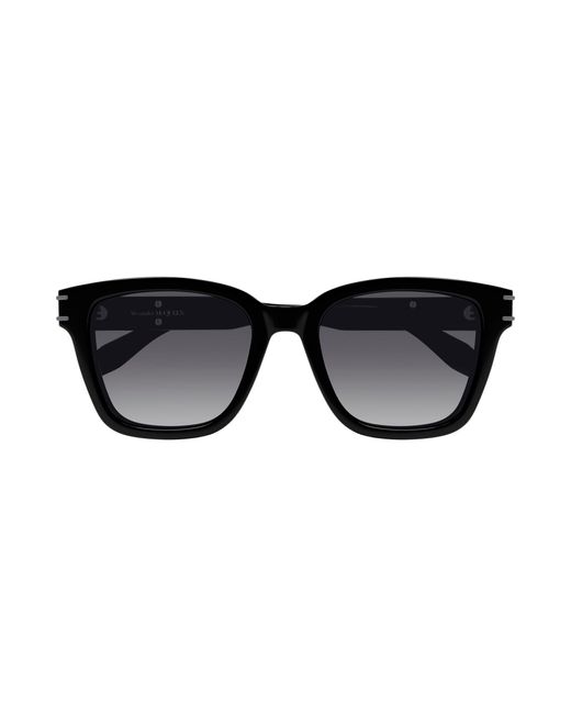 McQueen Black Am0399Sa 001 Sunglasses Acetate Squared Shaded