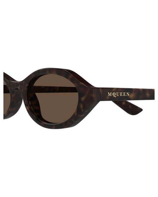 McQueen Black Am0559S 002 Sunglasses Acetate Round