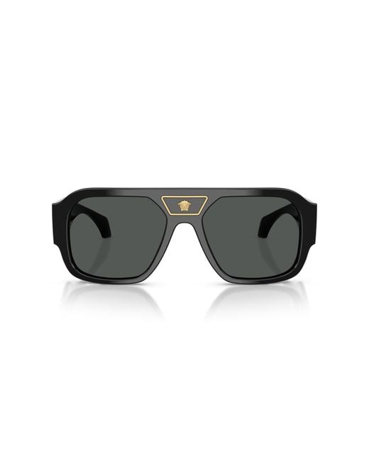Versace Black Ve4508U Gb1/87 Sunglasses Acetate Squared Normal for men