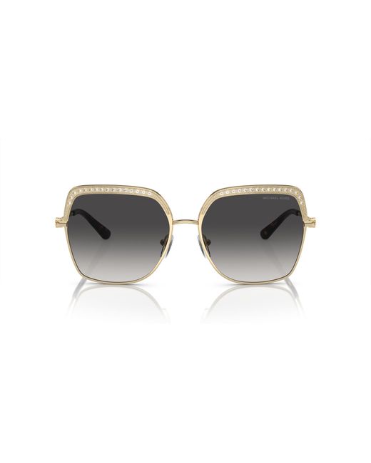 Michael Kors Black Mk1141 Greenpoint 10188G Sunglasses Metal Squared Normal Shaded
